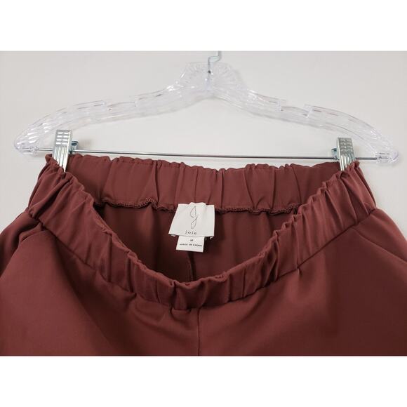(F5) Joie Paper Bag Womens Pants Size M Pull on Elastic Waist Red Brick - Picture 6 of 8